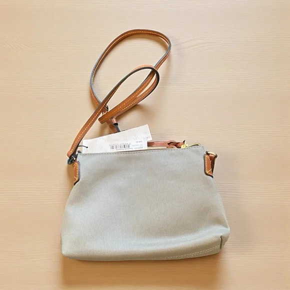 Dooney & Bourke Gray Canvas Pouchette Crossbody NWT - Picture 4 of 13